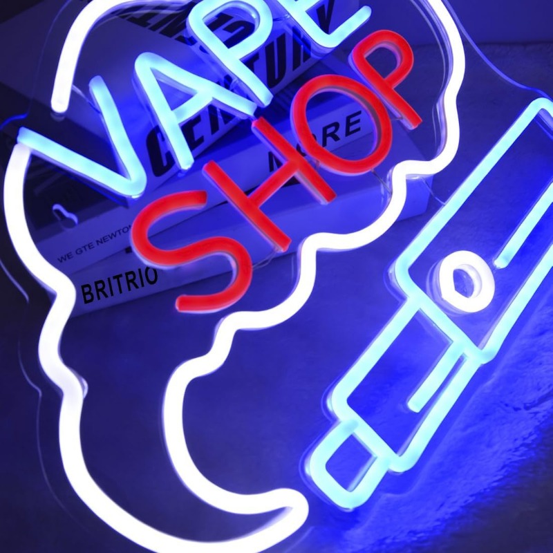 LED VAPE SHOP Smoke Neon Sign  - Vaping Store 评论和价格