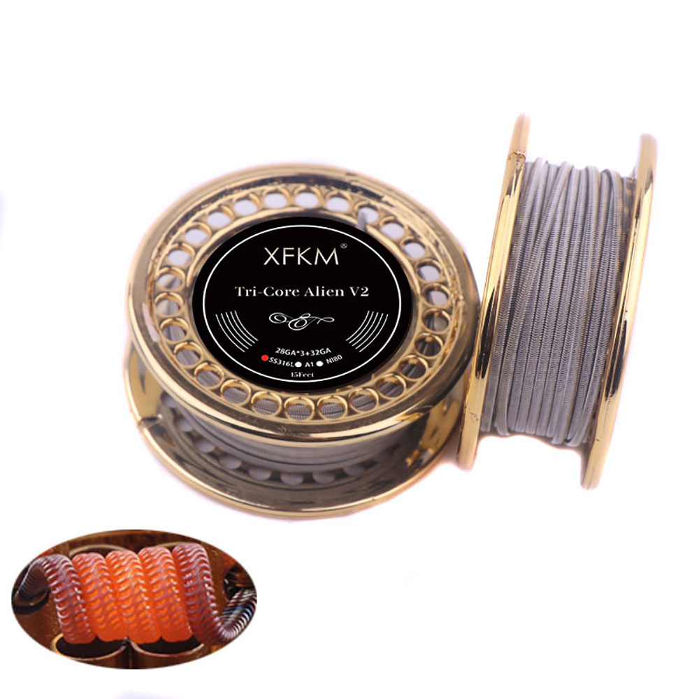 XFKM 5M/roll NI80/A1/SS316L Al - Clapton Wire Pre Built 评论和价格