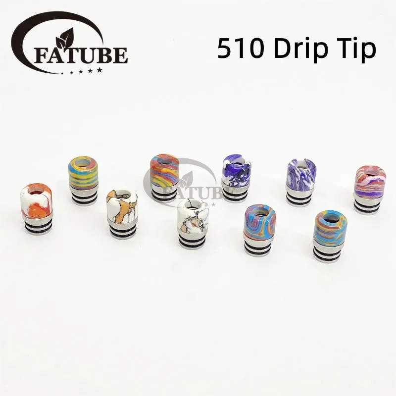 1PC/10PCS 510 Stainless Steel  - Drip Tip Resin 评论和价格