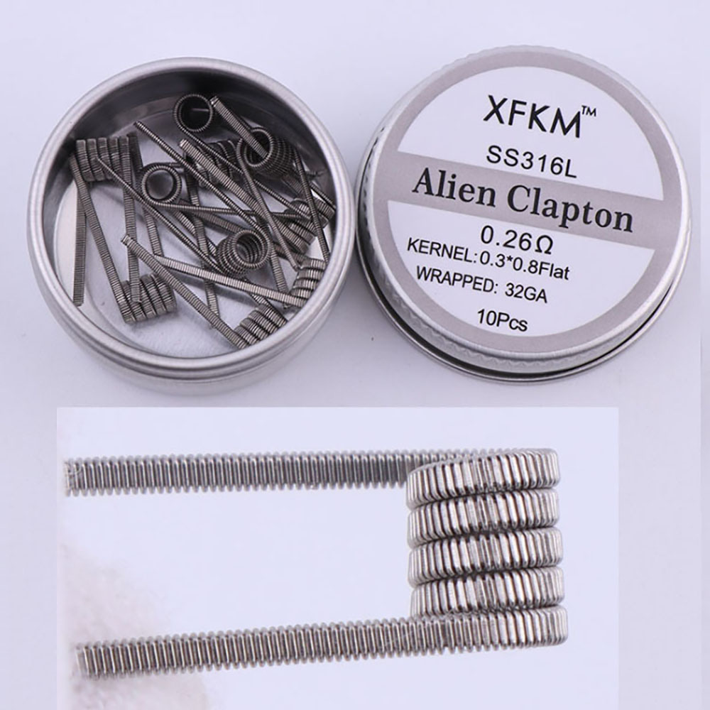 SS316L 10Pcs/Box Prebuilt Coil - Clapton Wire Pre Built 评论和价格