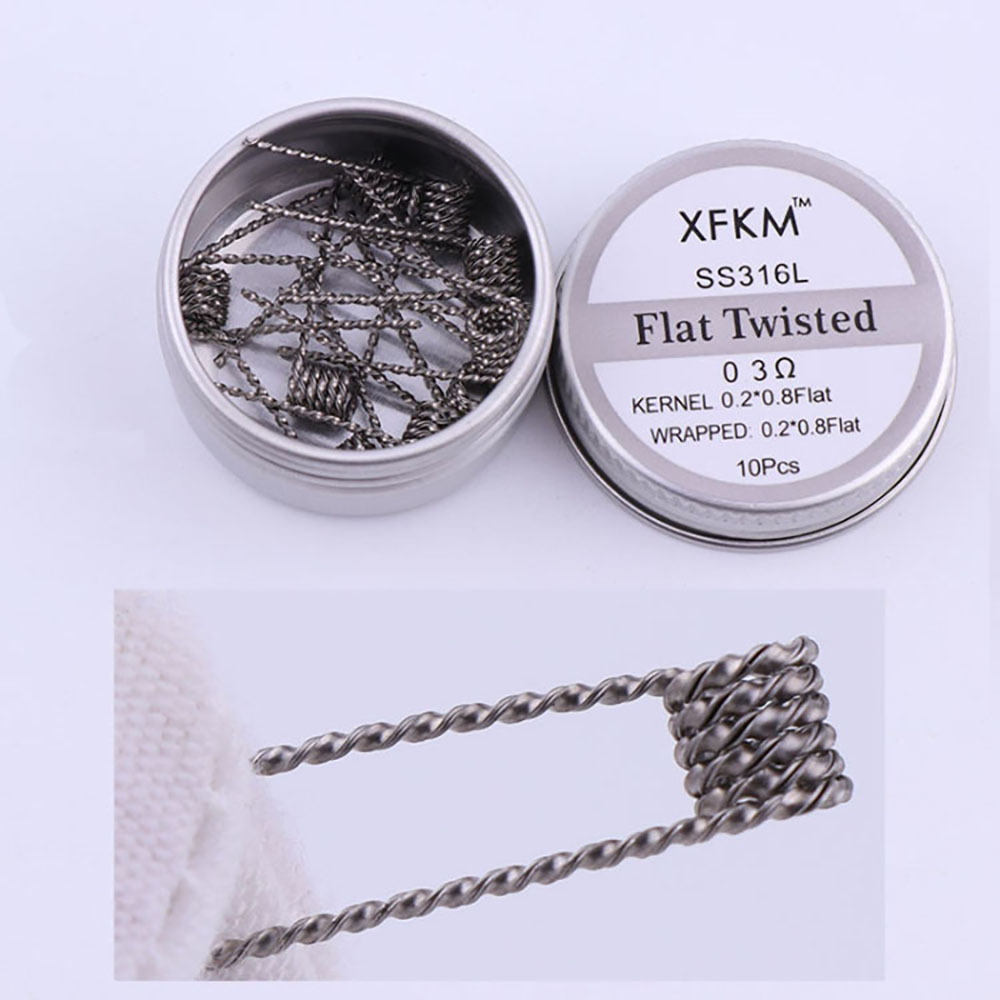 SS316L 10Pcs/Box Prebuilt Coil - Clapton Wire Pre Built 评论和价格