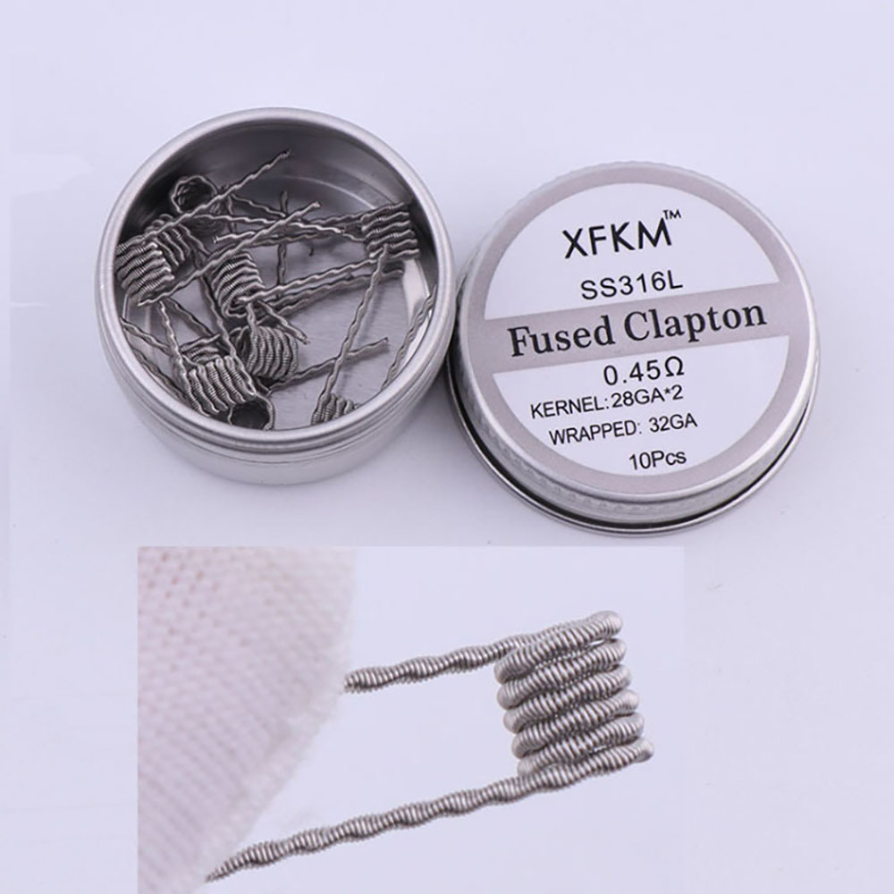 SS316L 10Pcs/Box Prebuilt Coil - Clapton Wire Pre Built 评论和价格