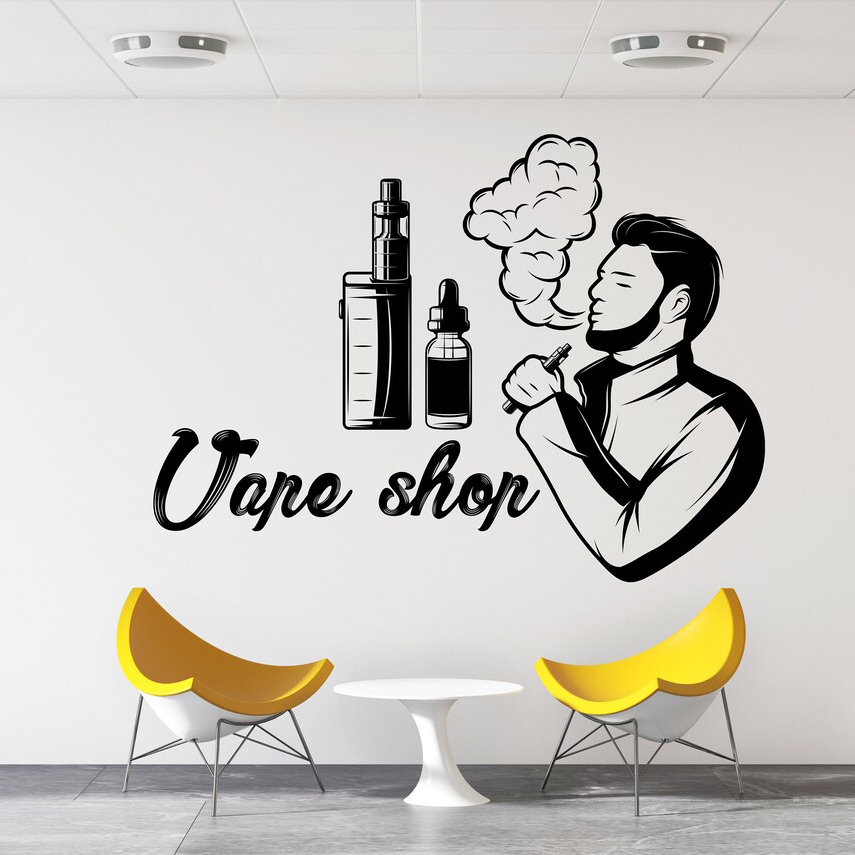 Vape Shop Wall Decal Window St - Vaping Store 评论和价格