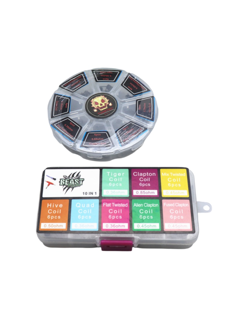 48Pcs/Set Pre Built Coils RTA  - Clapton Wire Pre Built 评论和价格