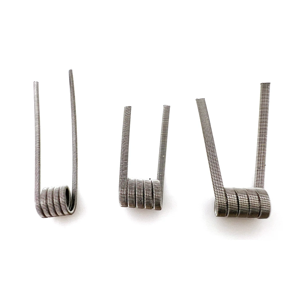 10pcs/box Ni80 Prebuilt Coil 2 - Clapton Wire Pre Built 评论和价格