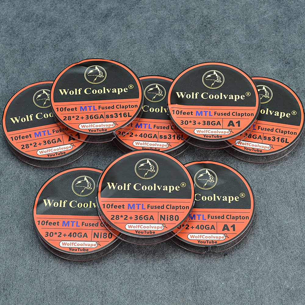 10Feet NI80/A1/SS316L MTL Fuse - Clapton Wire Pre Built 评论和价格