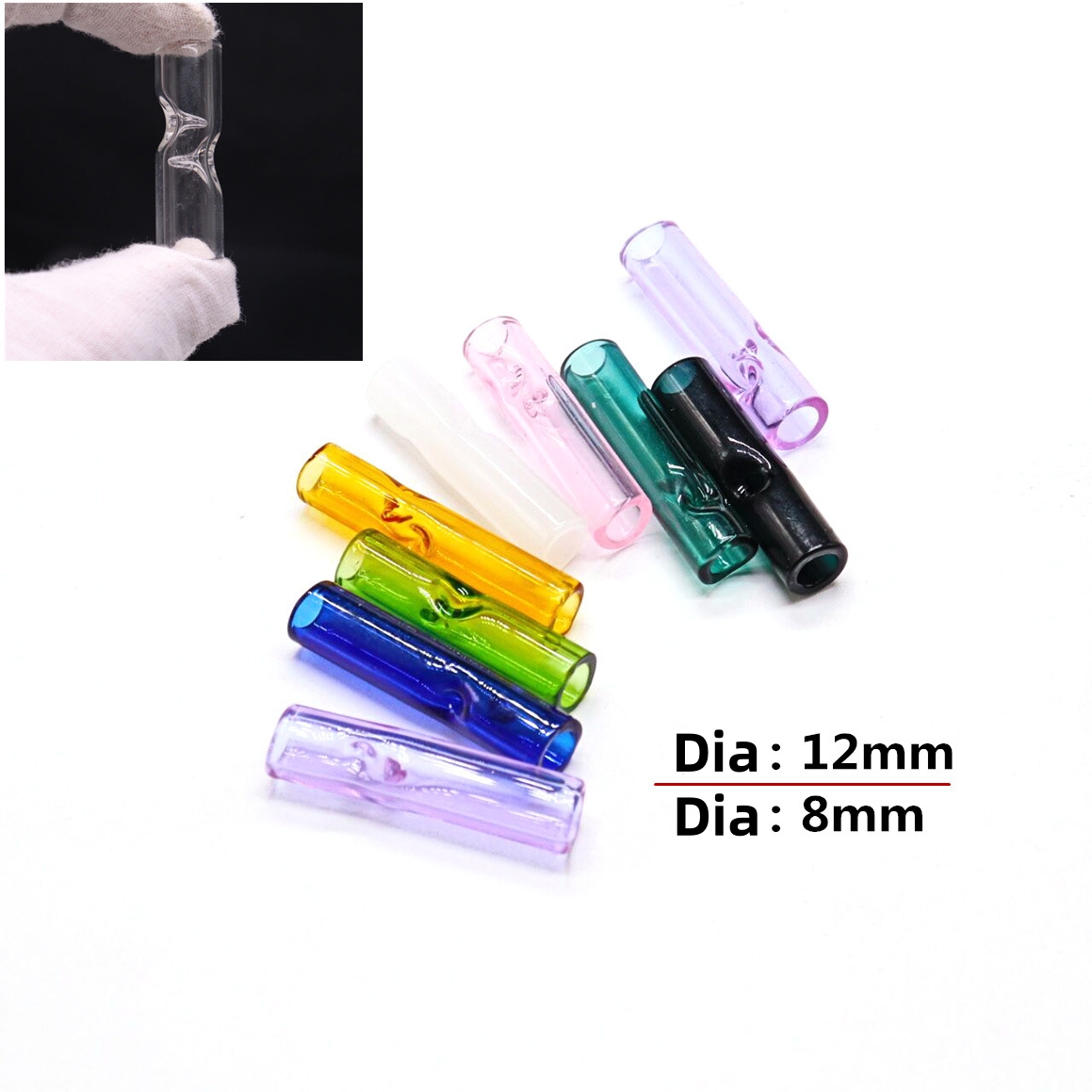 4PCS Round mouth Glass Cigaret - Accessories For Vaping 评论和价格
