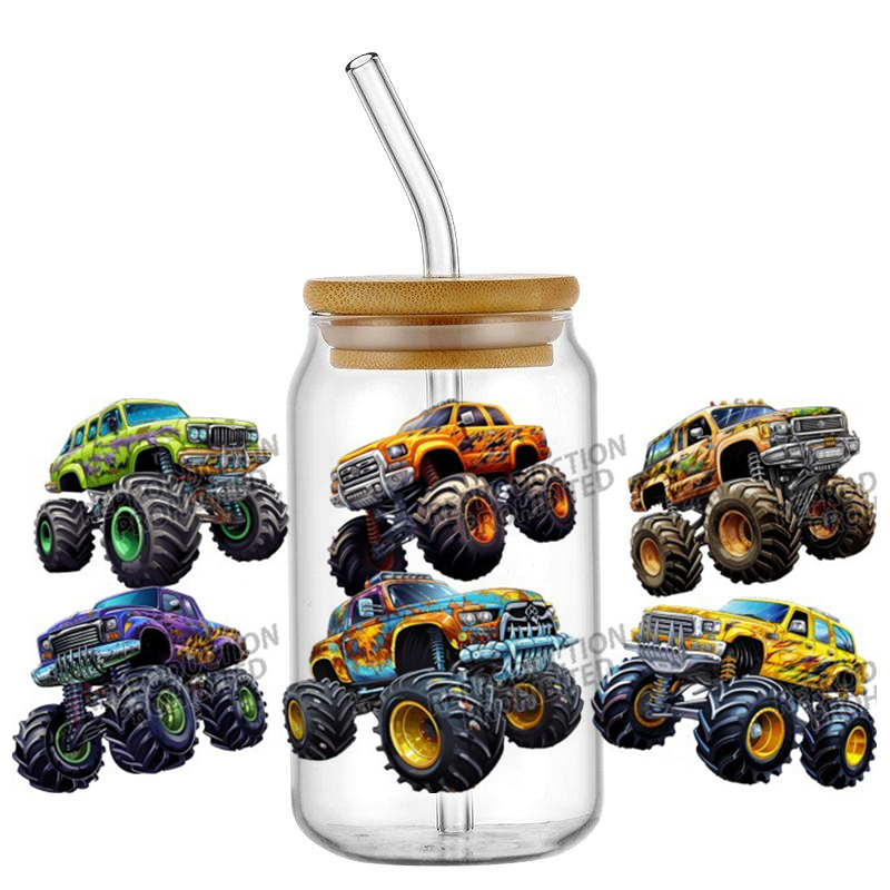 Monster Truck design UV DTF Wr - Rdta Tank Glass 评论和价格