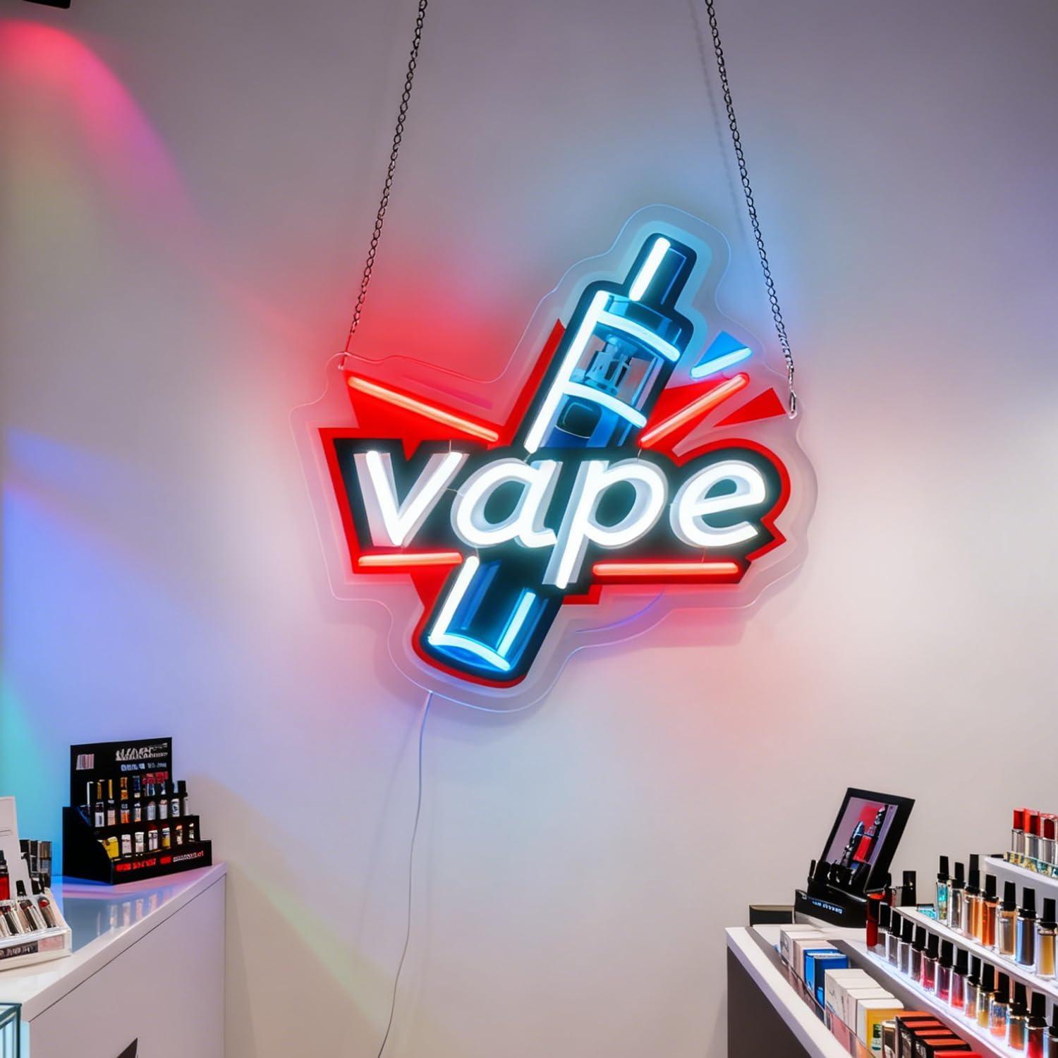 Vape Neon Sign USB Dimmable LE - Vaping Store 评论和价格
