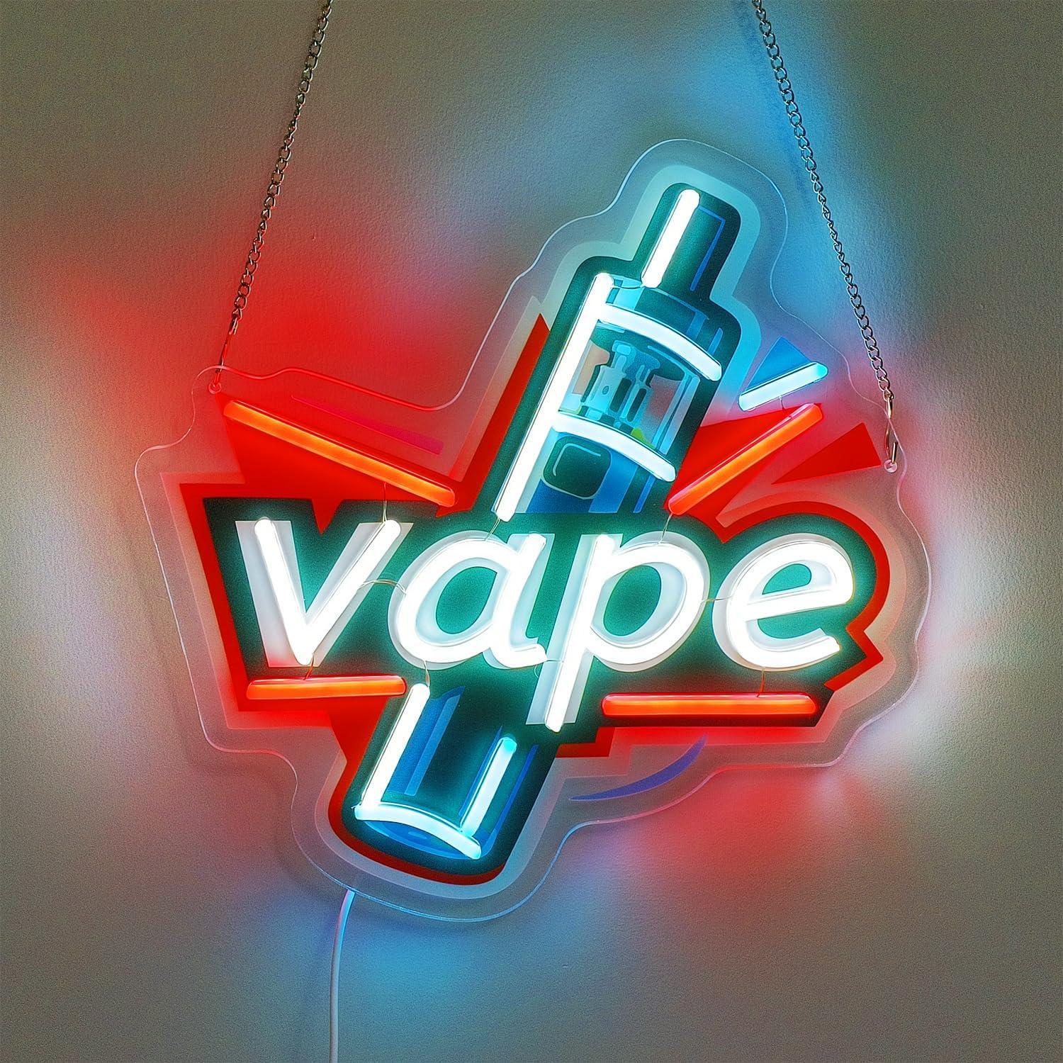 Vape Neon Sign USB Dimmable LE - Vaping Store 评论和价格