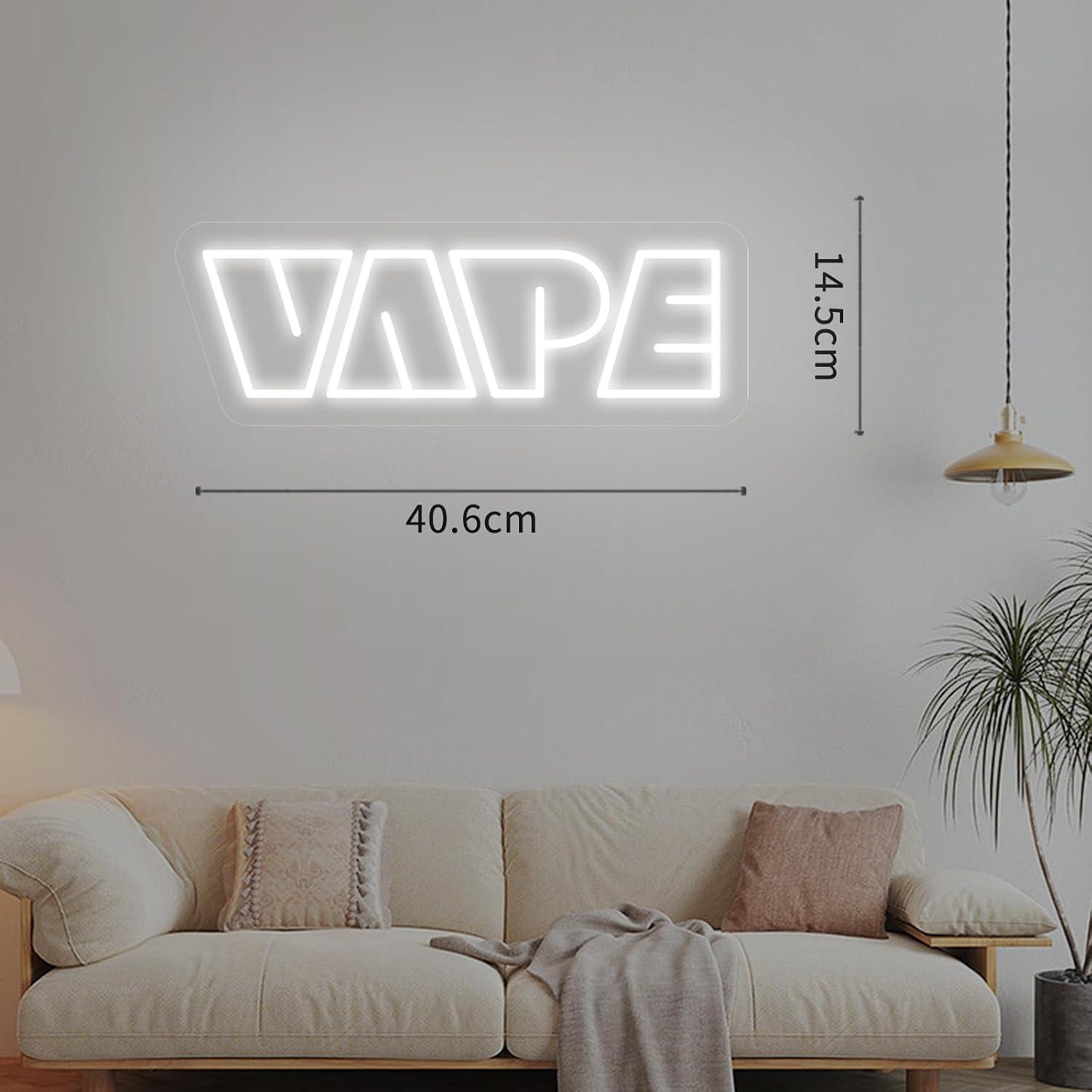 VAPE Neon Sign USB Dimmable LE - Vaping Store 评论和价格