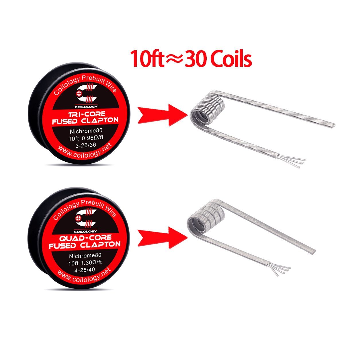 10ft Prebuilt wire Tricore/qua - Clapton Wire Pre Built 评论和价格