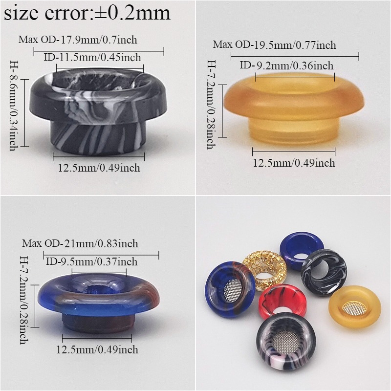1PC 810 Short-Style Resin Drip - Drip Tip Resin 评论和价格