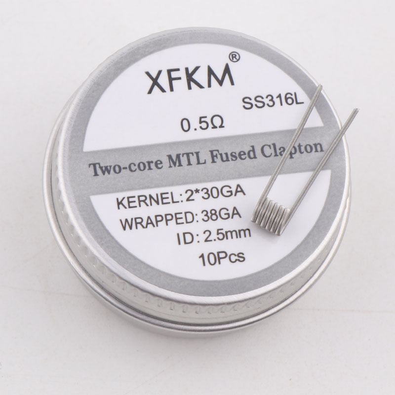 NEW XFKM 10PCS/box NI80/A1/SS3 - Clapton Wire Pre Built 评论和价格