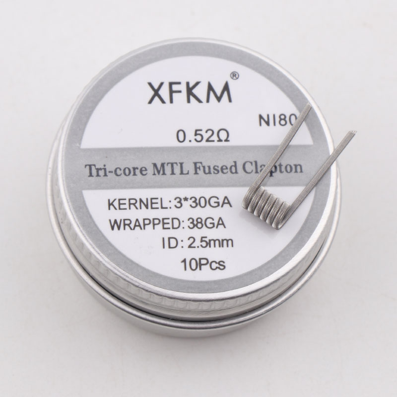 NEW XFKM 10PCS/box NI80/A1/SS3 - Clapton Wire Pre Built 评论和价格