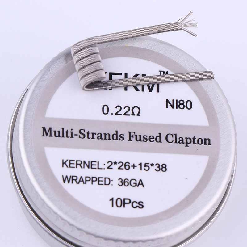 NEW XFKM 10pcs/box NI80 High D - Clapton Wire Pre Built 评论和价格