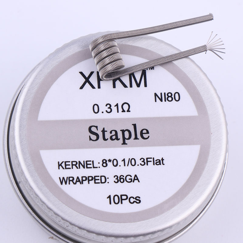 NEW XFKM 10pcs/box NI80 High D - Clapton Wire Pre Built 评论和价格
