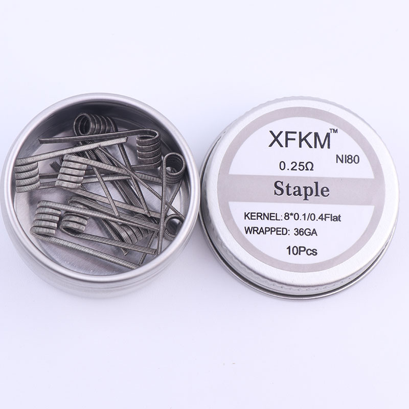 NEW XFKM 10pcs/box NI80 High D - Clapton Wire Pre Built 评论和价格