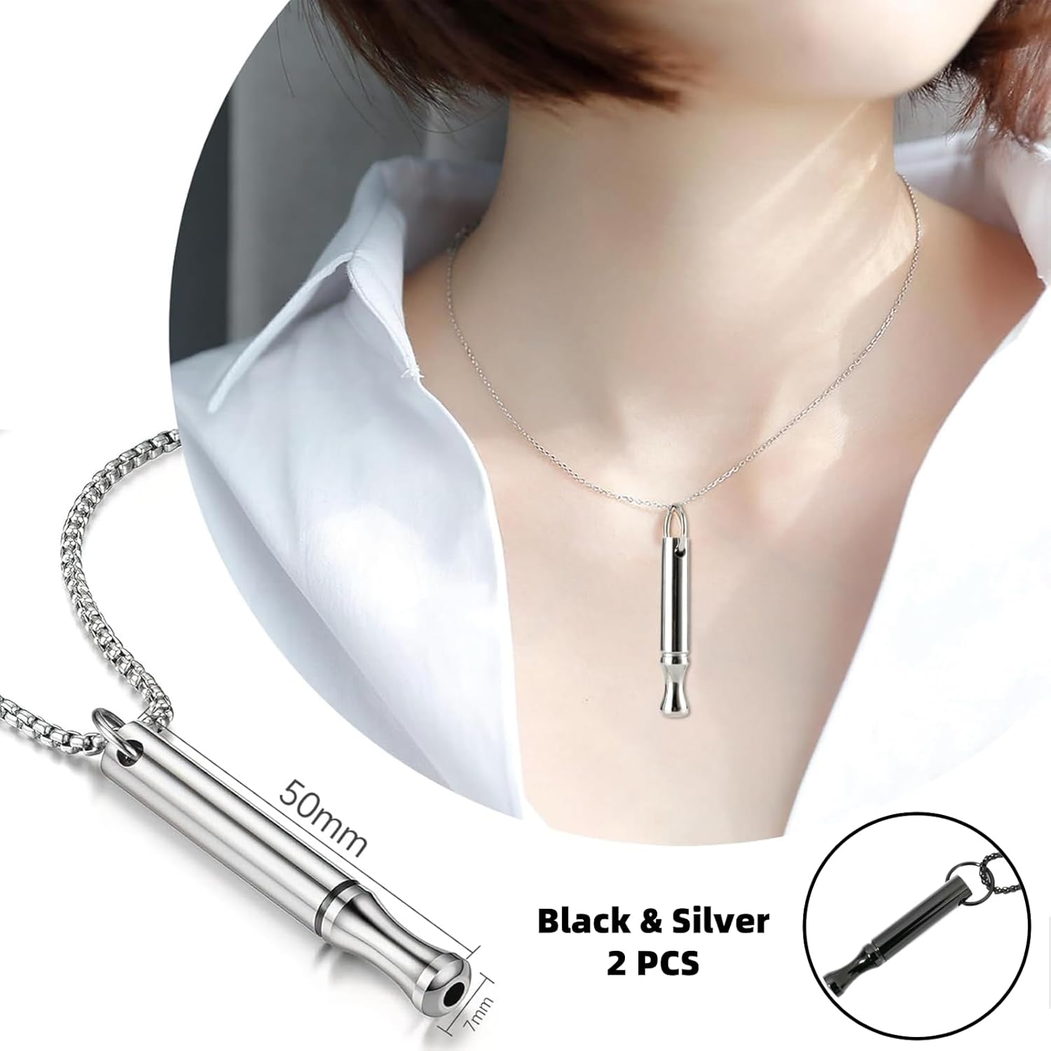 Titanium Steel Breathing Neckl - Accessories For Vaping 评论和价格