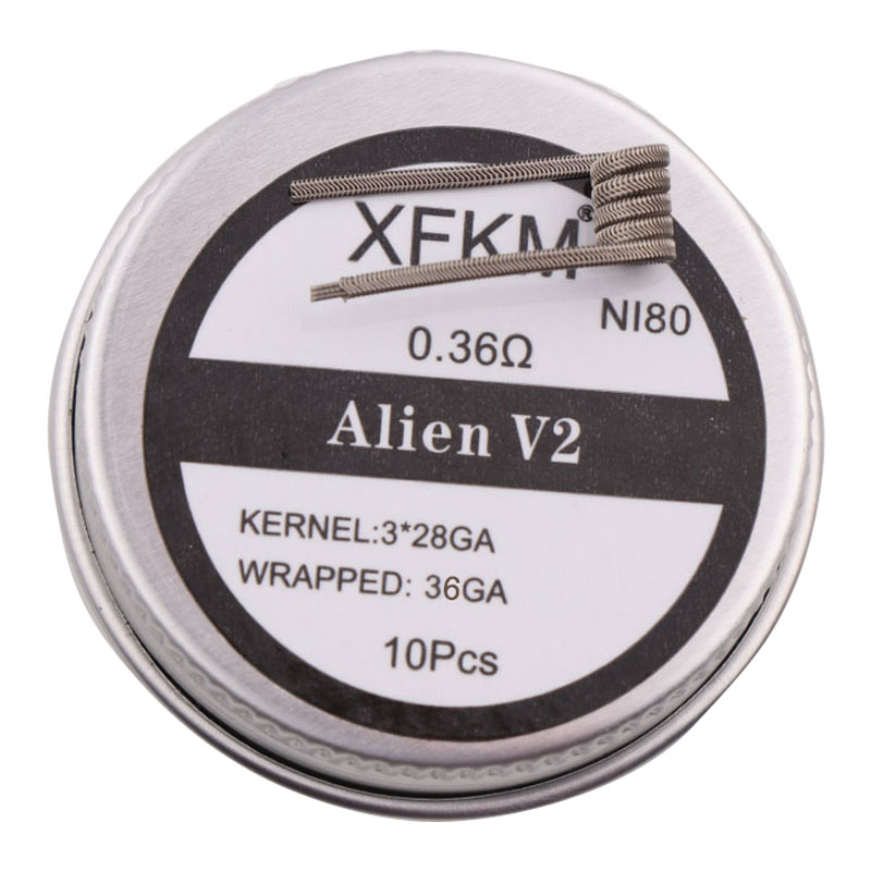 NEW XFKM NI80/A1/SS316L 10pcs/ - Clapton Wire Pre Built 评论和价格