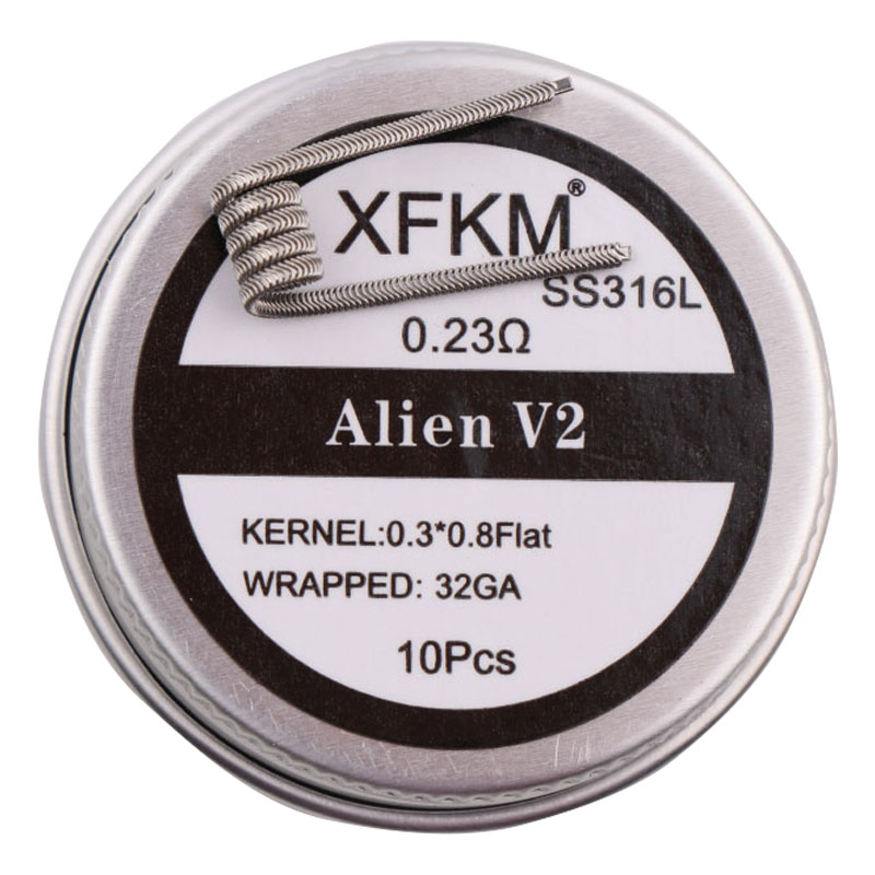 NEW XFKM NI80/A1/SS316L 10pcs/ - Clapton Wire Pre Built 评论和价格