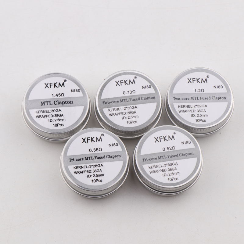 NEW XFKM 10PCS/box NI80/A1/SS3 - Clapton Wire Pre Built 评论和价格